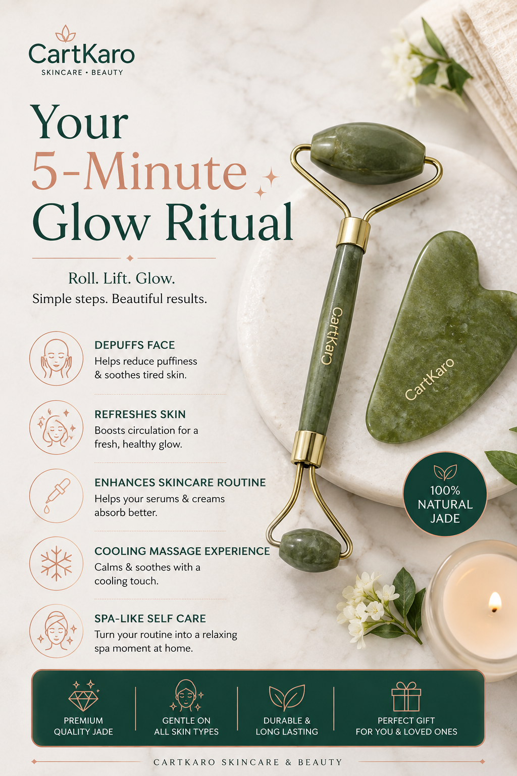 Jade Roller & Gua Sha Set ✨