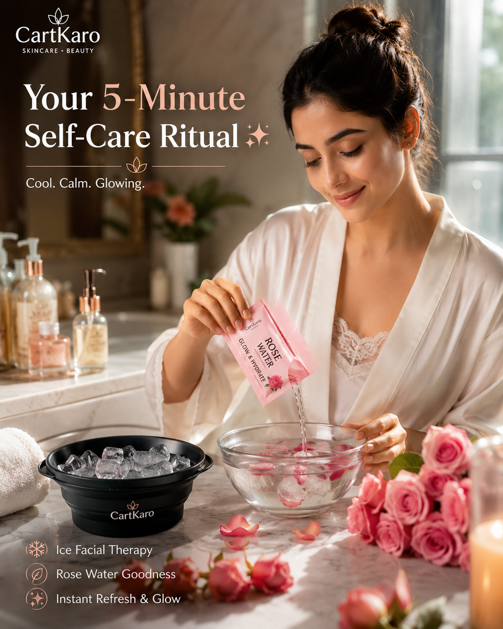 CartKaro Rose Water Sachet Pack 🌹